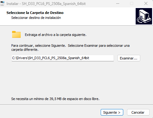 Asistente de extracción del driver Sharp